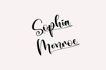 Sophia Monroe Name signature with beautiful and stylish font