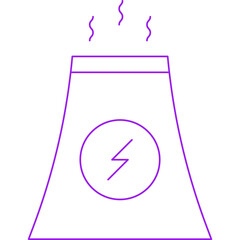 Nuclear single vector illustration icon