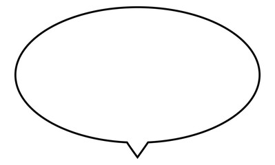 Vector of Outlines blank speech bubble, Suitable for design element of communication label, Information chat bubble, Text message balloon template