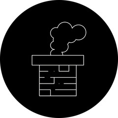 Chimneys single vector illustration icon