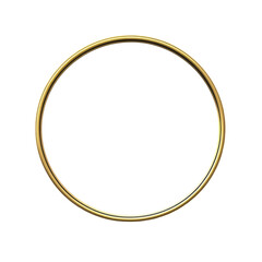 Gold Minimalist Mirror on transparent background