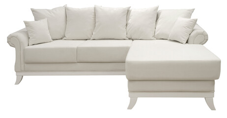 Corner sofa isolated on white background. Including clipping path