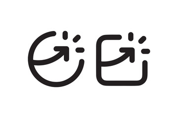 External link icon with arrow and spark Vector