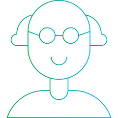 Scientist single vector illustration icon