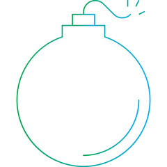 Bomb single vector illustration icon