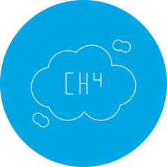Methane single vector illustration icon
