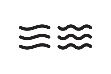 Wavy line icons representing air or water Vector