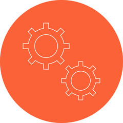 Gears single vector illustration icon