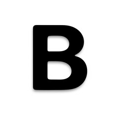 Bold black capital letter b icon on white background