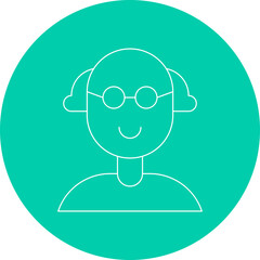 Scientist single vector illustration icon