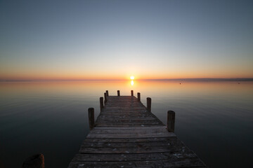 Fototapeta premium Wooden jetty on the lake