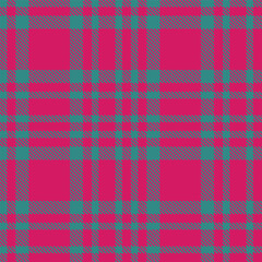 Fototapeta premium Elegant Seamless Tartan featuring Mellow dark cyan and Deep dark hot pink Textile Design