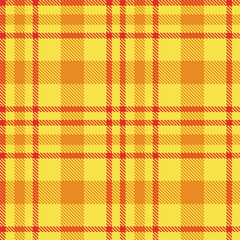 Elegant Seamless Tartan featuring Dark light gold and Autumn tomato Textile Design
