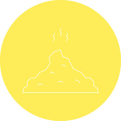 Residue single vector illustration icon