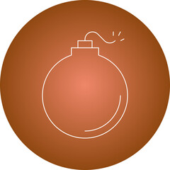 Bomb single vector illustration icon