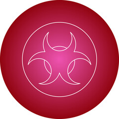Biohazard single vector illustration icon