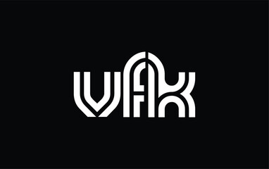 VFK Creative Unique Modern Letter Logo Design. Stylized logo featuring a unique letter design, presenting abstract minimalist aesthetics and modern appeal.