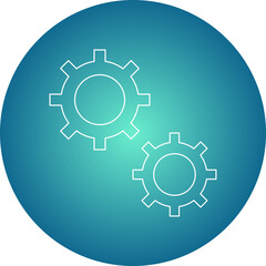 Gears single vector illustration icon