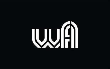 WFL Creative Unique Modern Letter Logo Design. Stylized logo featuring a unique letter design, presenting abstract minimalist aesthetics and modern appeal.