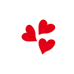 Heart shape icon vector 