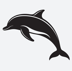 dolphin silhouette vector art illustration, dolphin vector illustration