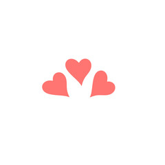 Heart shape icon vector 