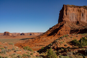 Rock formations at Monument Valley