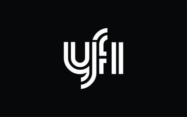 YFI Creative Unique Modern Letter Logo Design. Stylized logo featuring a unique letter design, presenting abstract minimalist aesthetics and modern appeal.