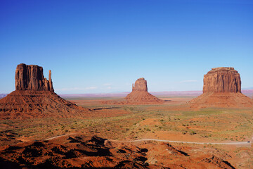 The majestic view of Monument Valley