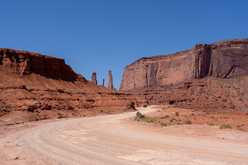 The majestic view of Monument Valley