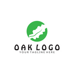 oak leaf logo vector icon illustration template design