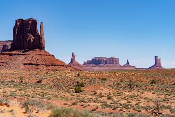 The majestic view of Monument Valley