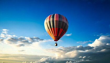 Naklejka premium hot air balloon over blue sky