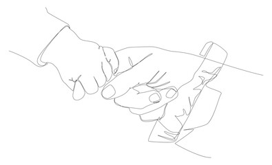 Child holding adult hand