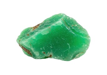 Fototapeta premium Buy chrysoprase stone raw natural gemstone mineral specimen isolated on white background