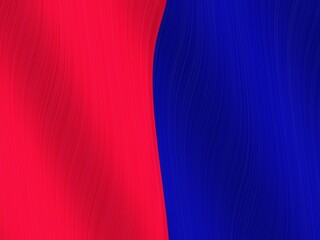 An abstract background with a vibrant red and blue gradient, arranged in a wavy, flowing pattern, creating a smooth and visually appealing texture.