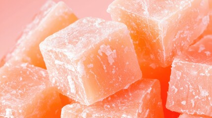 Close-up of colorful, cubed, sweet treats