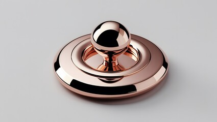 Sleek Rose Gold Map Pointer: Geometric Metallic Design
