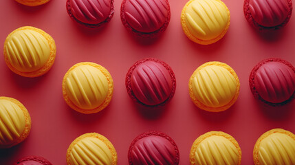 Fototapeta premium Marzipan Delicacies Arranged in Vibrant Colors Showcase Smooth Textures and Enticing Designs for a Delightful Presentation