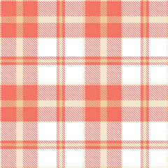 Metallic light peach Tartan patterns fabric texture. Elegant Bright white Seamless Tartan