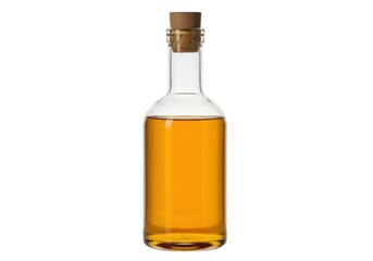 Glass bottle liquid amber beverage drink product isolated