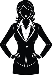 Fototapeta premium business woman silhouette
