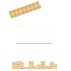 Pastel Lined Notes with Pixel and Gingham Tape