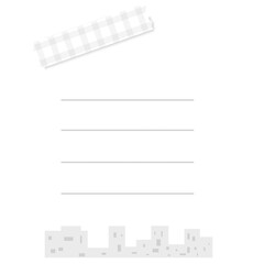 Pastel Lined Notes with Pixel and Gingham Tape