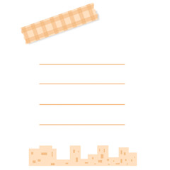 Pastel Lined Notes with Pixel and Gingham Tape