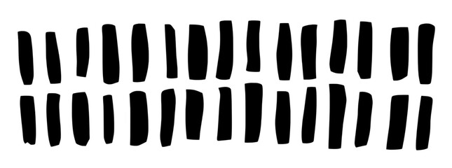 Fototapeta premium Exploring brutalist art through abstract black and white shapes on a clean white background