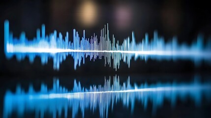 A vibrant visual representation of sound frequency and its reflection