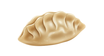 Delicious dumpling with intricate design showcasing culinary artistry and textures