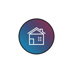Obraz premium House Icon in a Gradient Circle