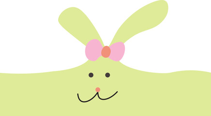 Easter bunny in doodle style in vector. Element for design advertisement mail posts poster print postcard banner